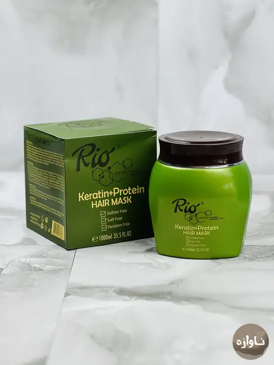ماسک مو ریو Rio کراتینه سبز 1000 میلی لیتر