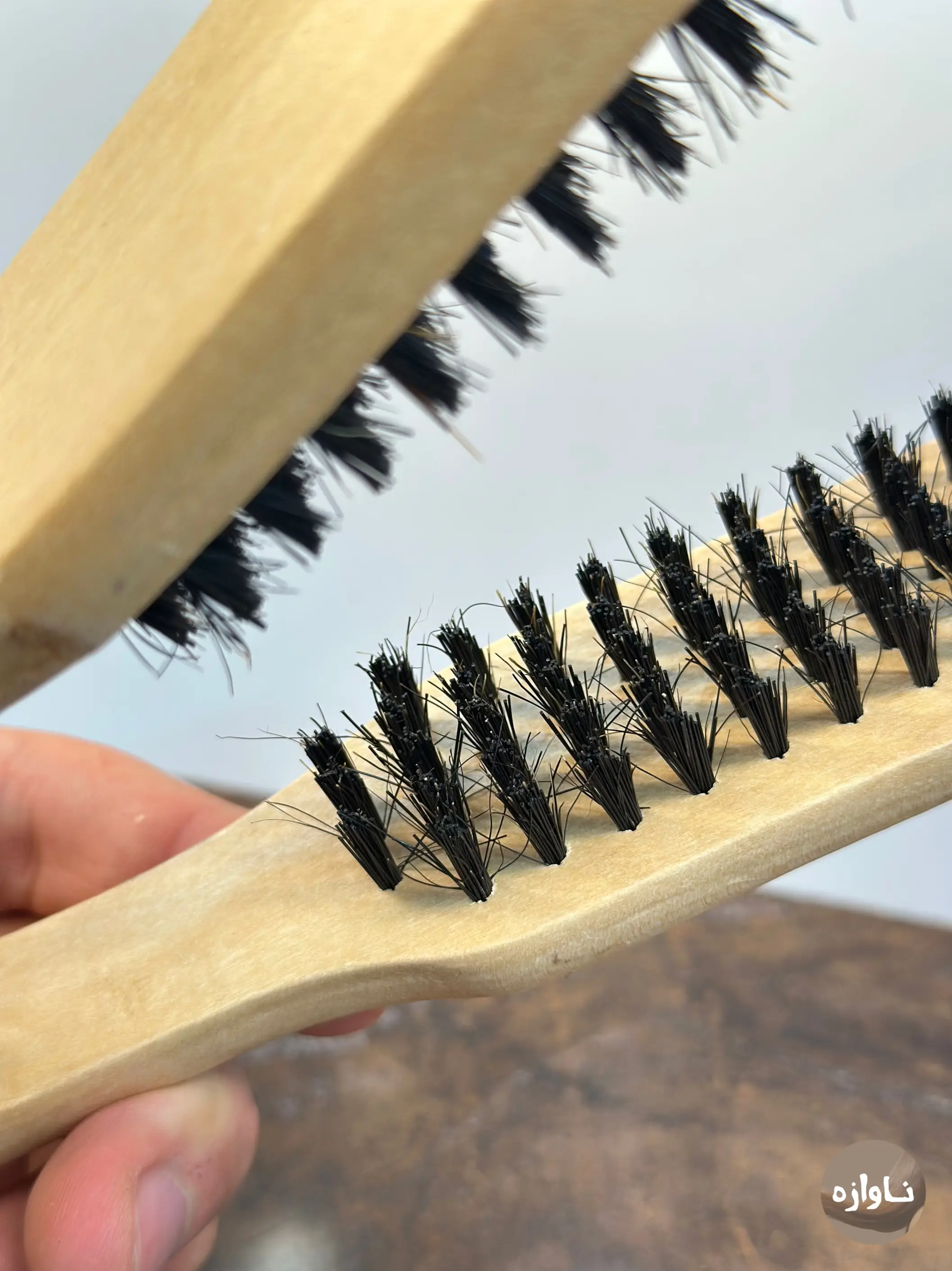 برس چوبی کراتین دوطرفه