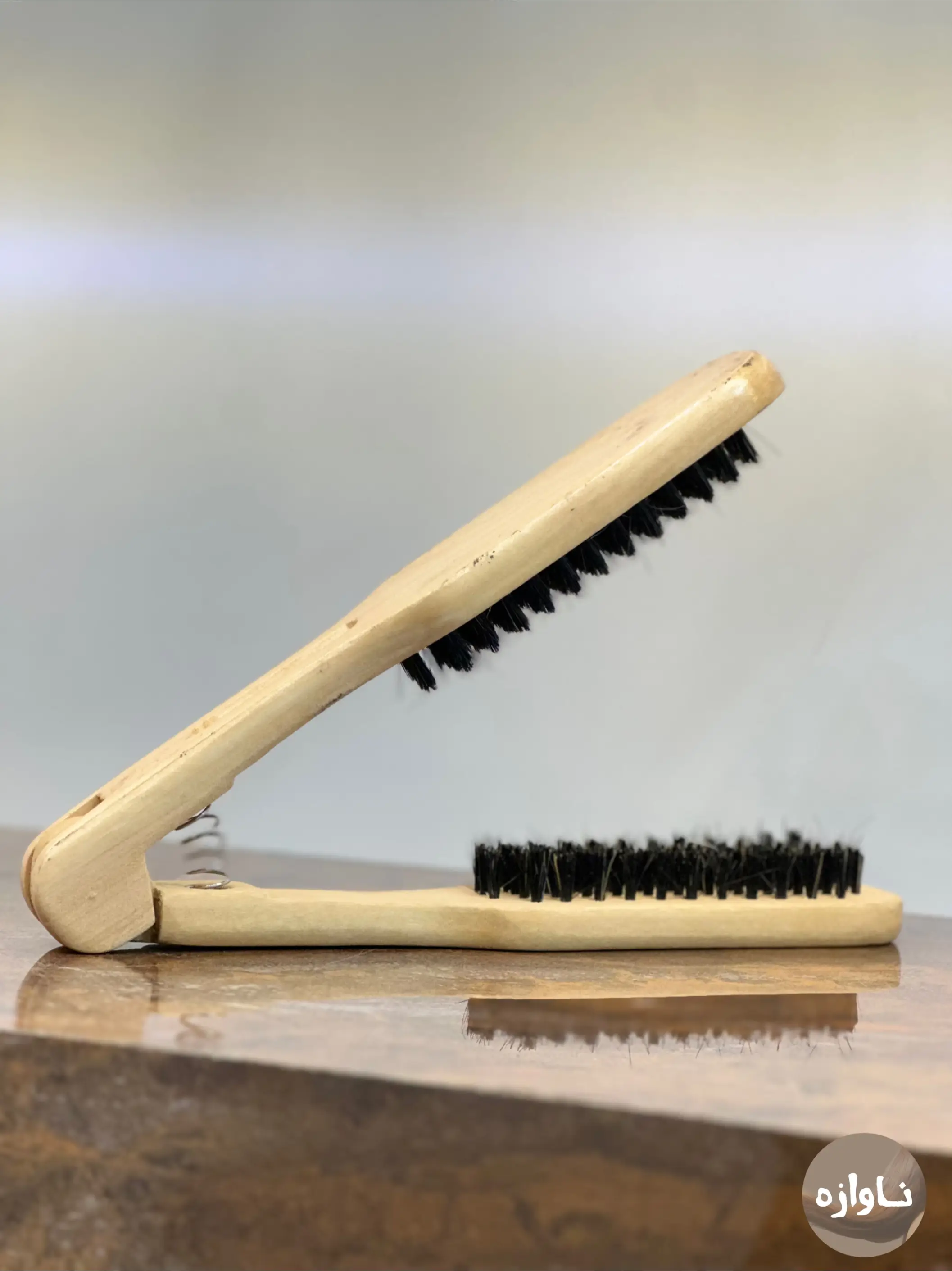 برس چوبی کراتین دوطرفه
