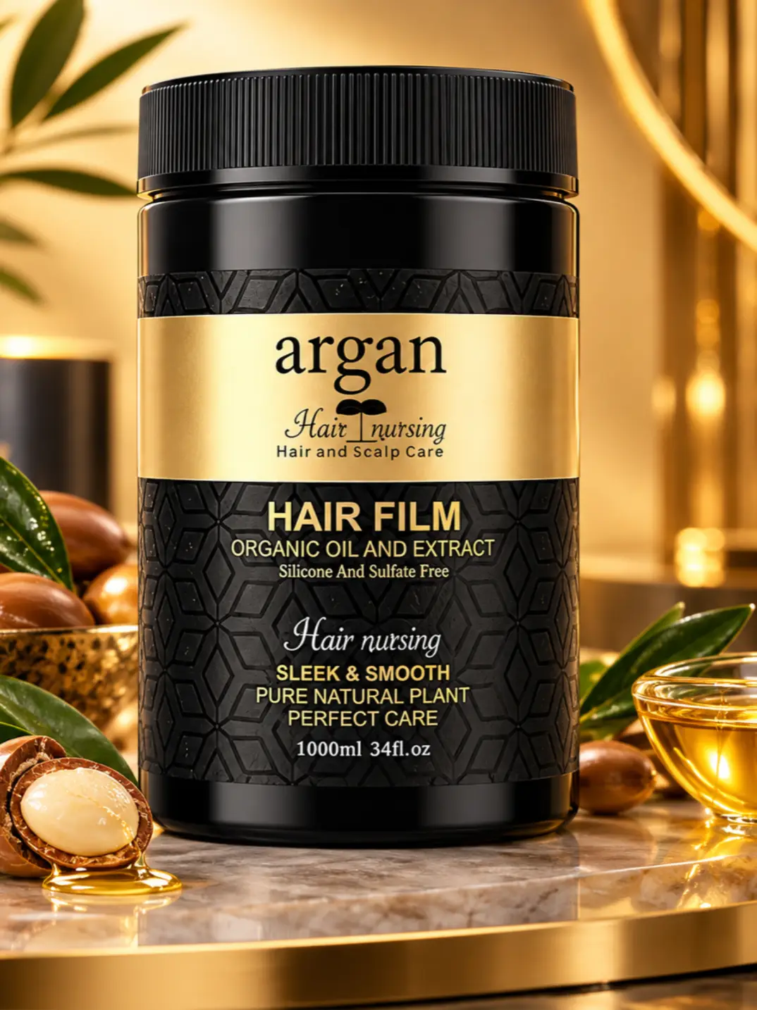 ماسک مو آرگان نوار طلایی هیر نرسینگ مدل Hair Film